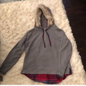 Stylish fur lined hoodie